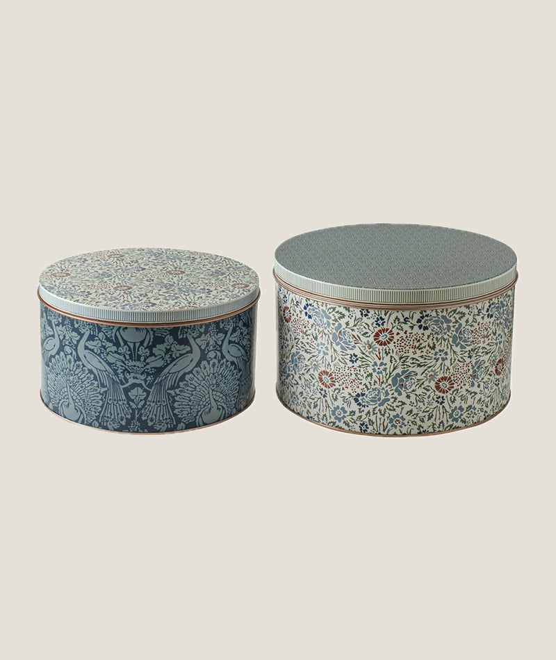 Set 2 Tins Daniela Red and Peacock Blue
