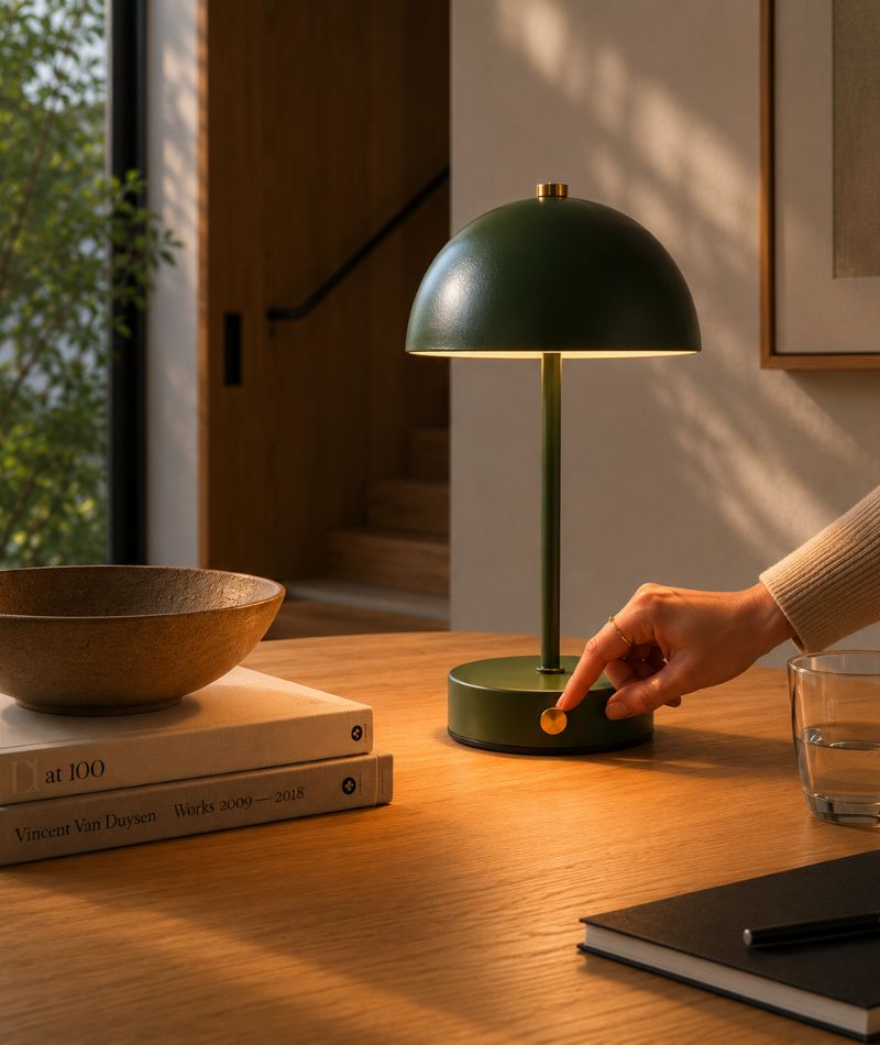 Holt LED Bordslampa uppladdningsbar Grön