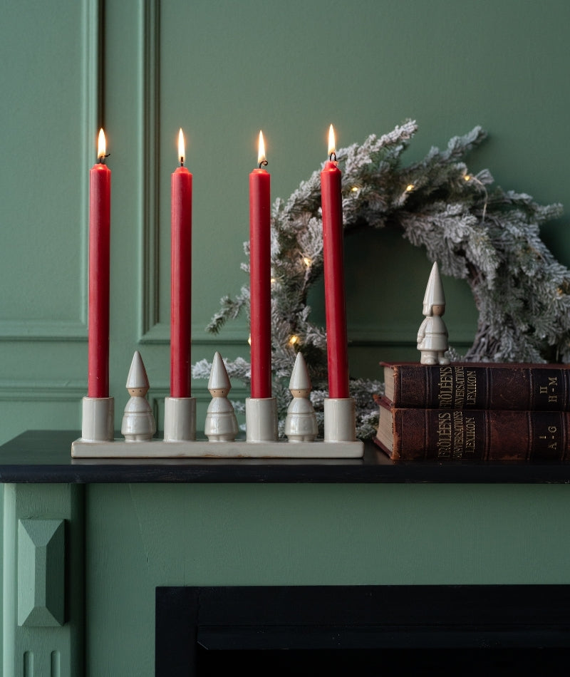 Ljusstake Tomte Beigemelerad