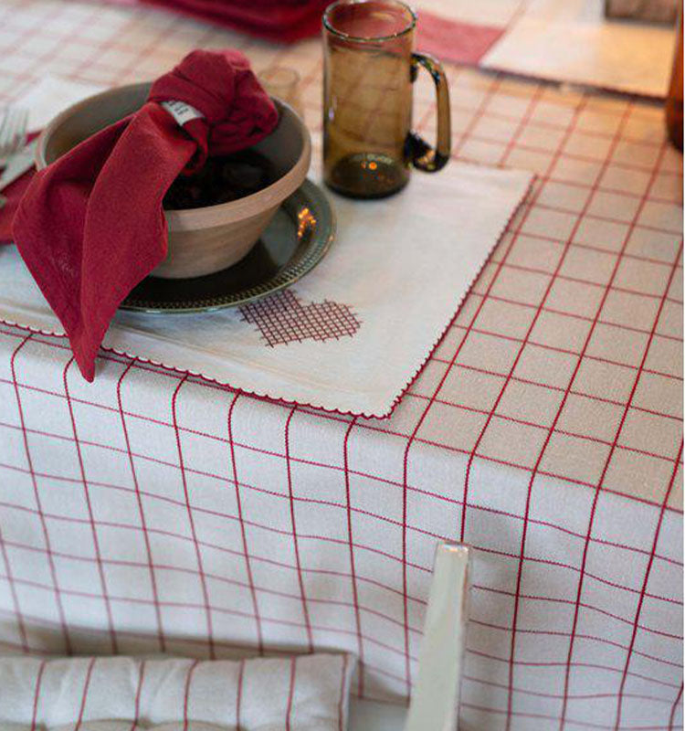 Axel duk Röd 140x300cm