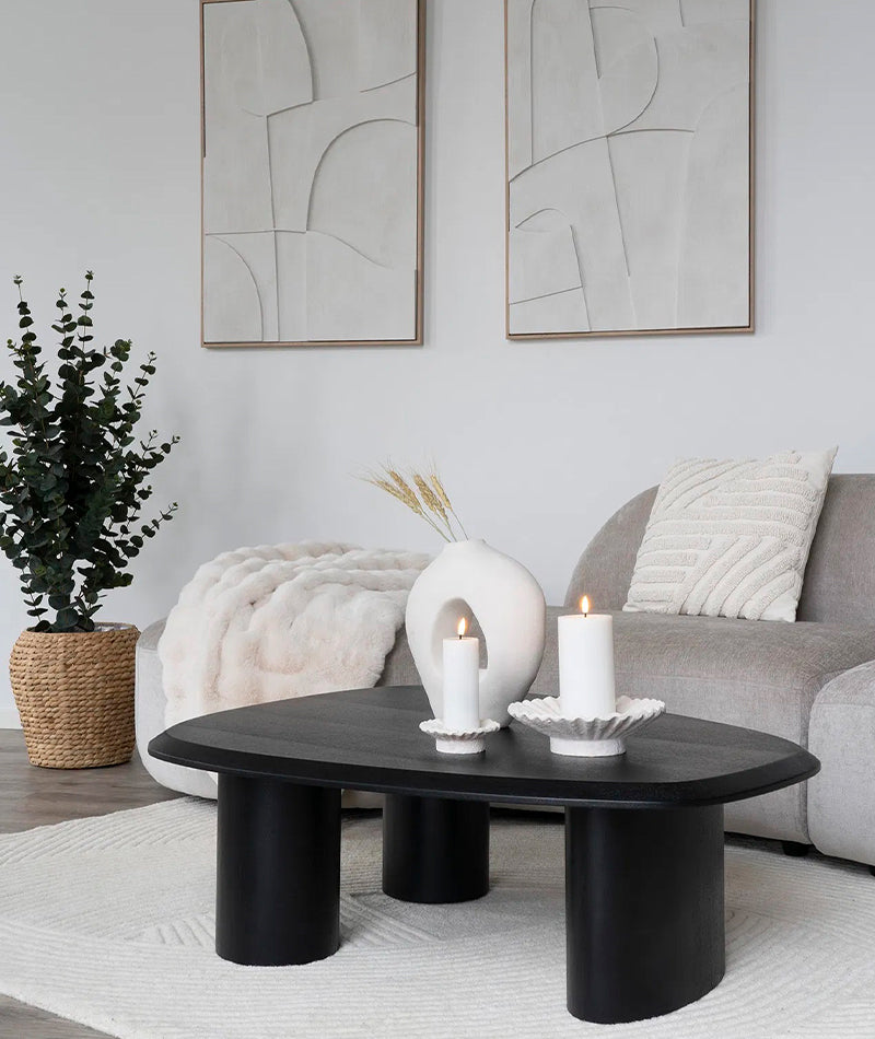 Ljusfat cement 2 set Vit