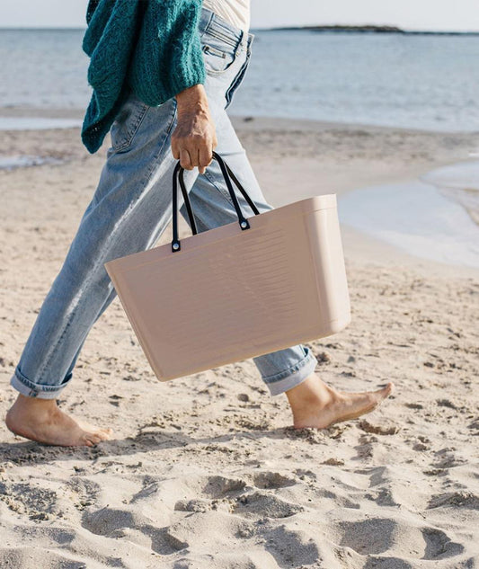 Hinzaväska stor Nougat - Green Plastic