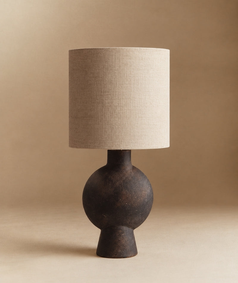 Sergio Bordslampa Brun Stengods