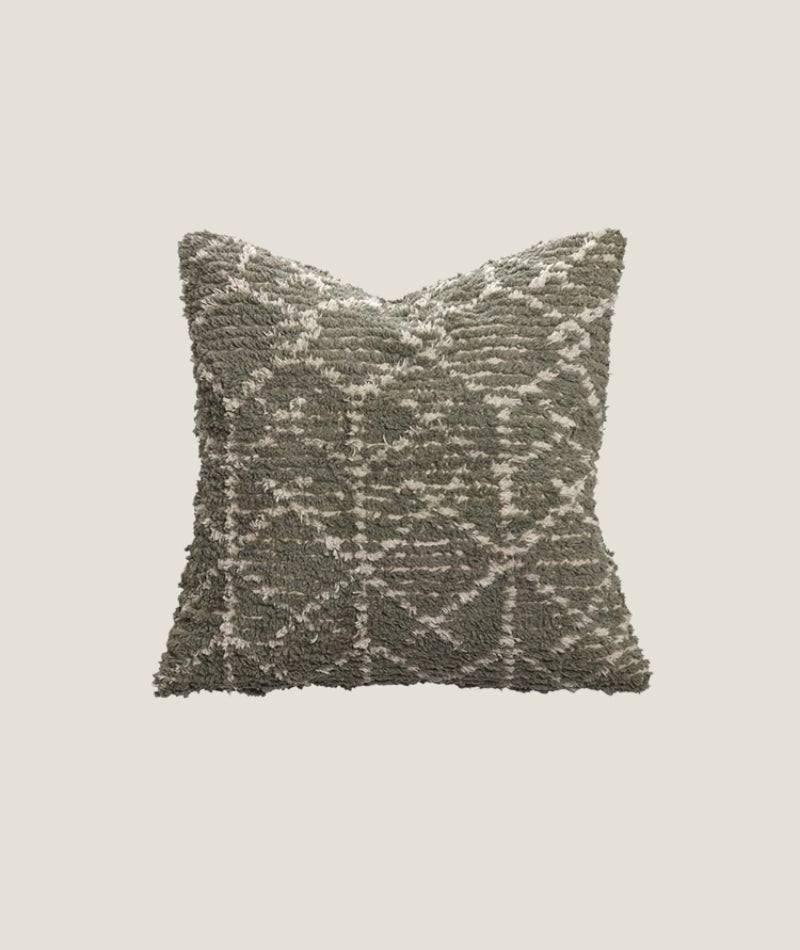 Kuddfodral Rune Creme/Grön