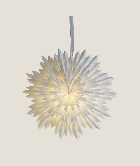 Pappersstjärna ICE vit