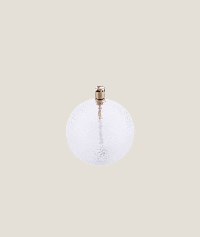 Oljelampa Rund Hamrat glas Brass 11cm