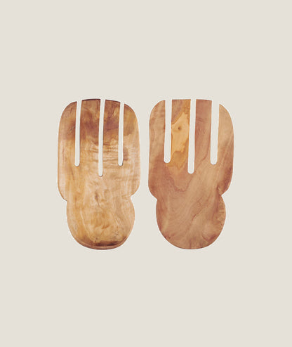 Sallad bestik i olivträ