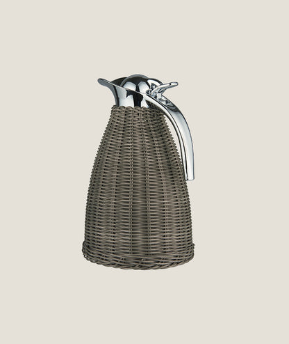 Termoskanna flätad bambu Grå