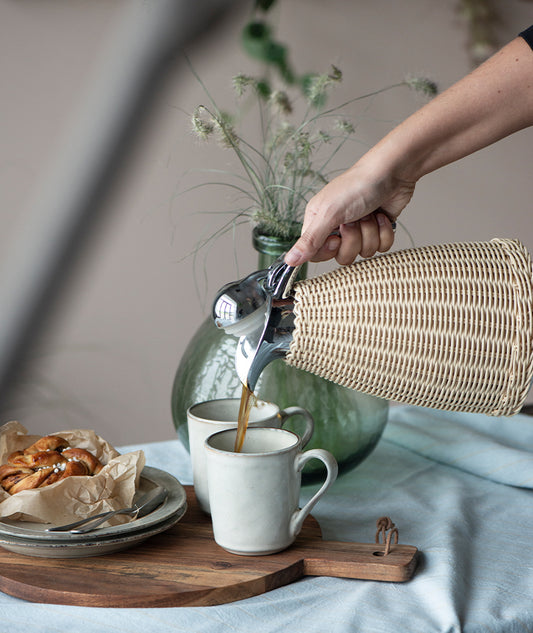 Termoskanna flätad bambu Natur