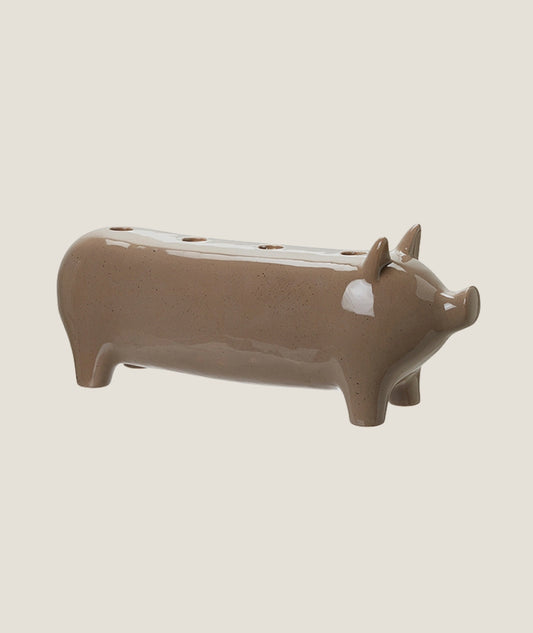 Kim Ljusstake Grisformad -  Brunmelerad