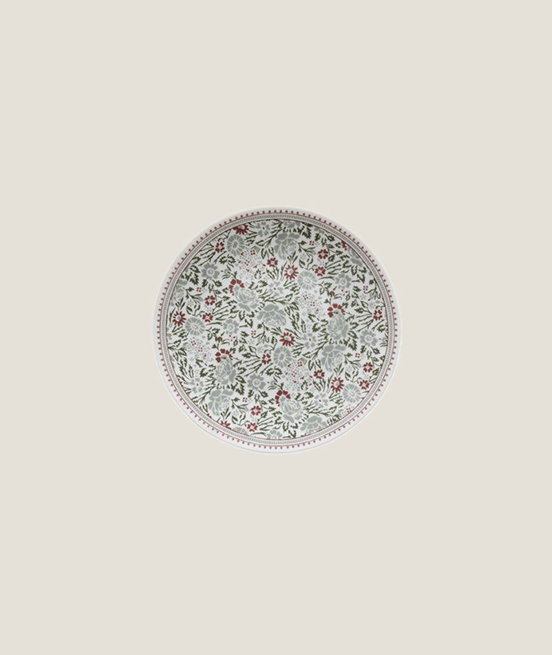 Laura Ashley tallrik petit green/red flower 12 cm