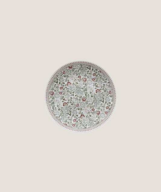 Laura Ashley tallrik petit green/red flower 12 cm
