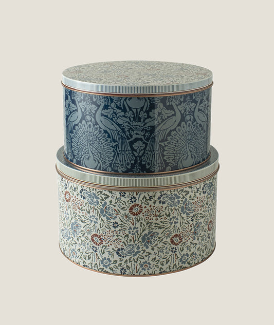 Set 2 Tins Daniela Red and Peacock Blue