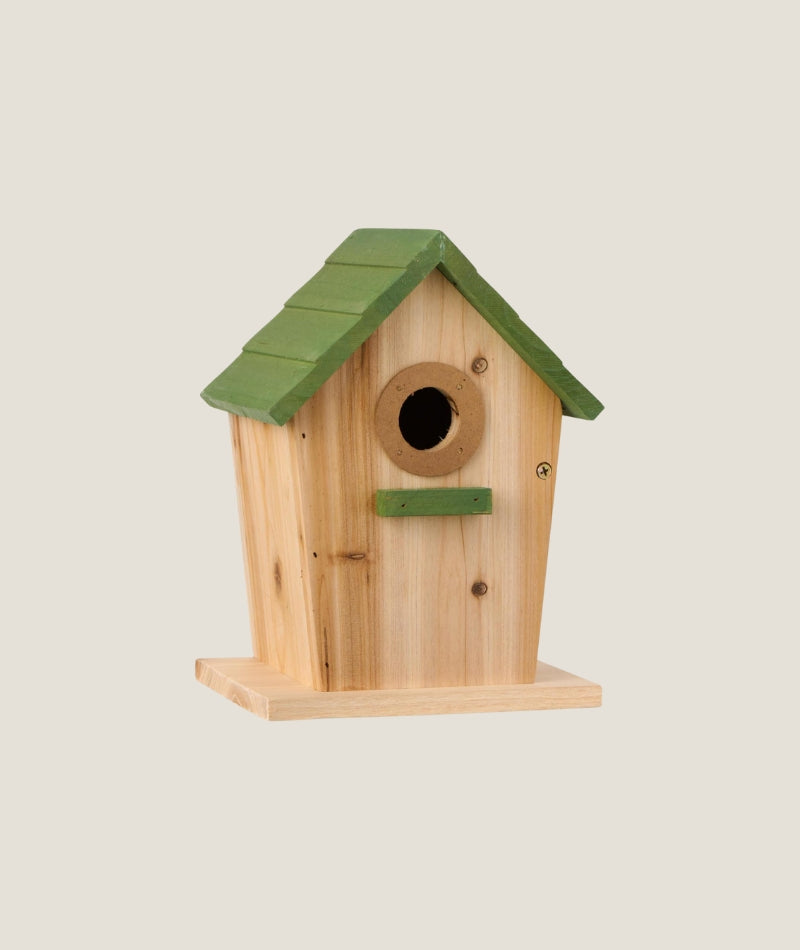 Klassisk Fågelhus grön/natur