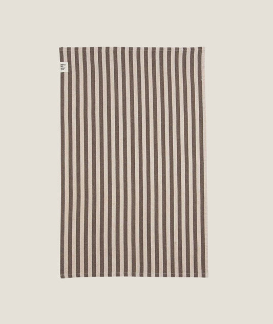 Svea kökshandduk Cognac tidlös rand