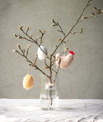 Höna Hänge Mix Vit/Gul/Beige