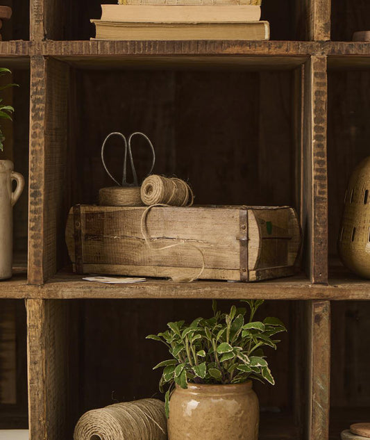 Trälåda UNIKA tegelform m/3 fack Natur