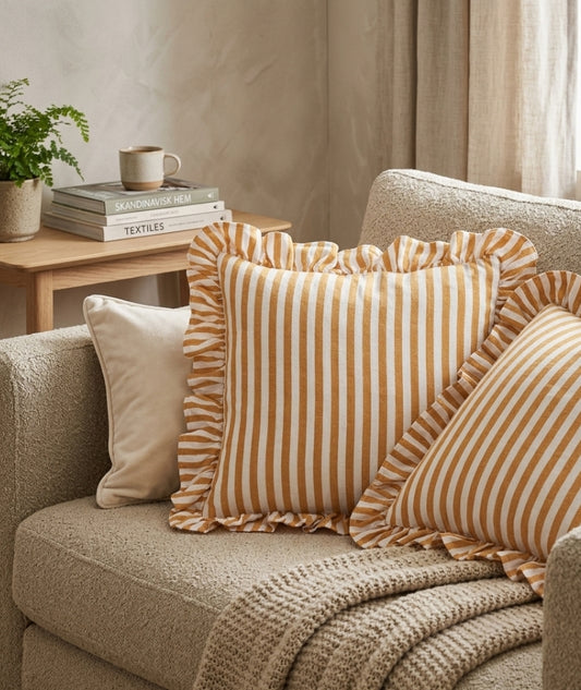 Svea kuddfodral volang Apelsin