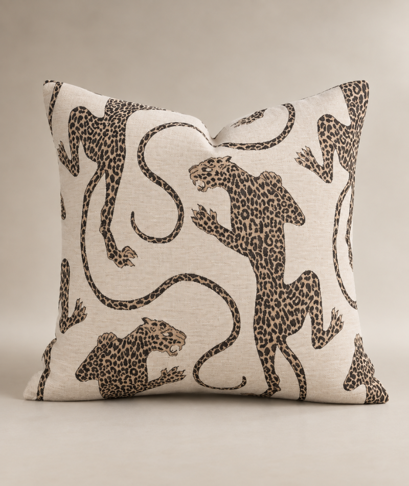 Kuddfodral Patsy Creme Leopard