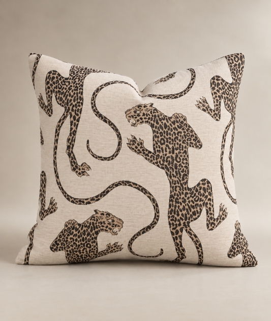 Kuddfodral Patsy Creme Leopard
