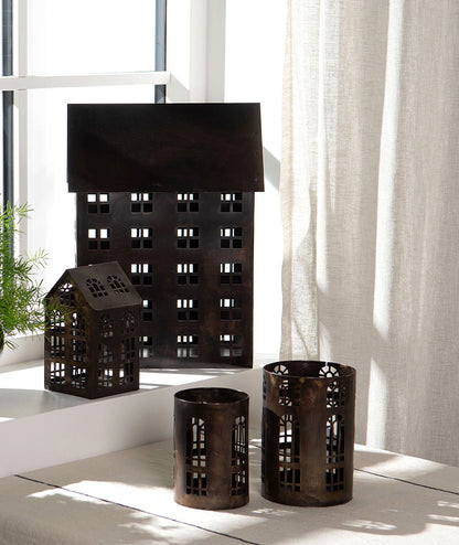 Lykta Fönster Antik Brun - 2 set