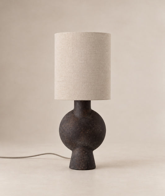 Sergio Bordslampa Brun Stengods