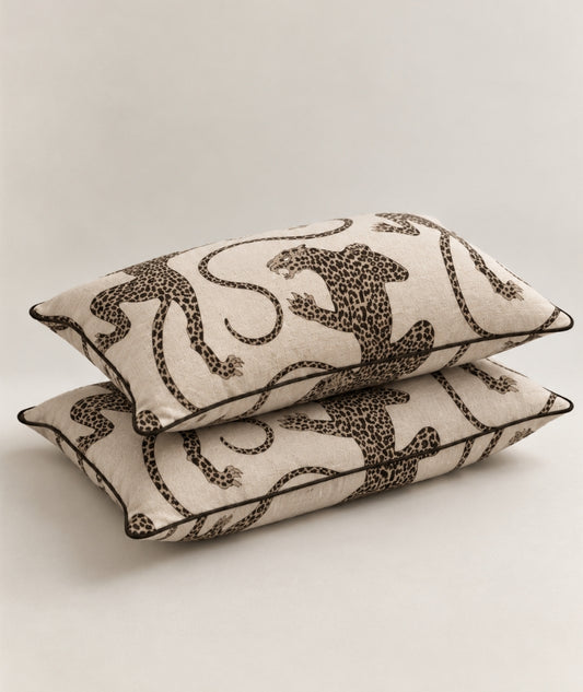Kuddfodral Patsy Creme Leopard