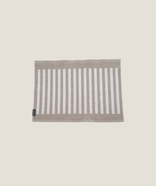 Dörr- badrumsmatta Stripes-beige/vit