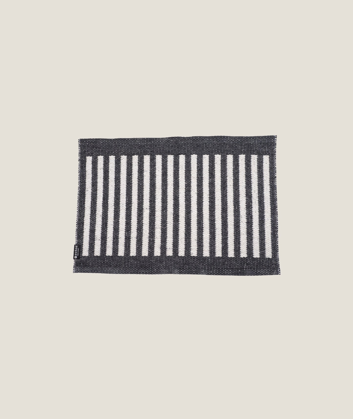 Dörr- badrumsmatta Stripes-svart/vit