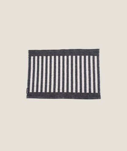 Dörr- badrumsmatta Stripes-svart/vit