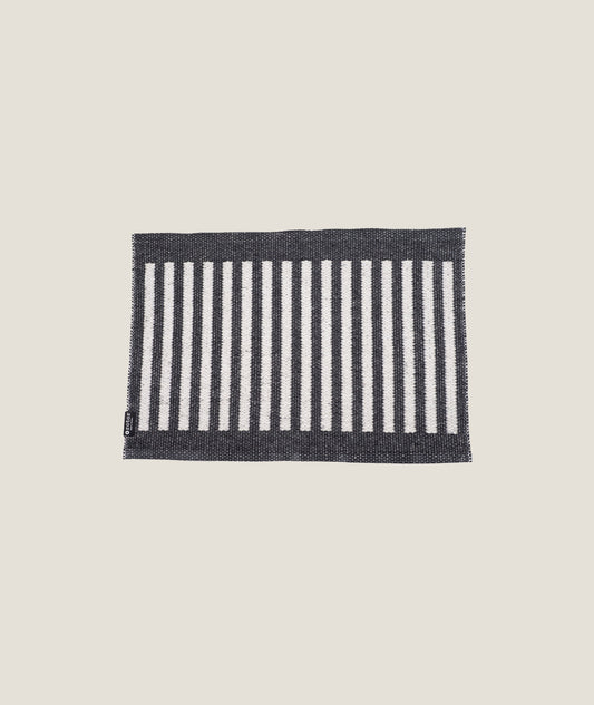 Dörr- badrumsmatta Stripes-svart/vit