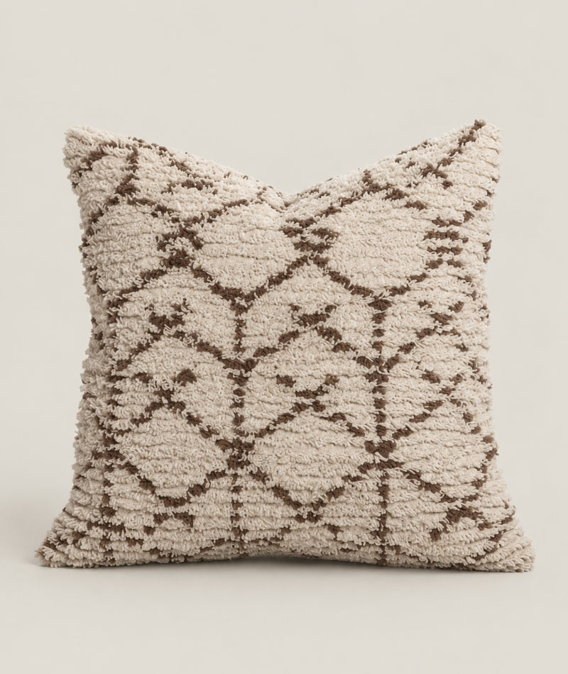 Kuddfodral Rune Creme/Brun
