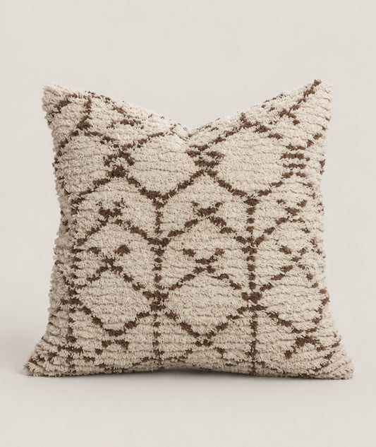 Kuddfodral Rune Creme/Brun