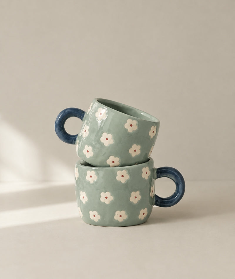 Nini Mugg Blå blomma