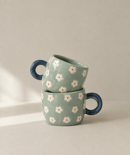 Nini Mugg Blå blomma