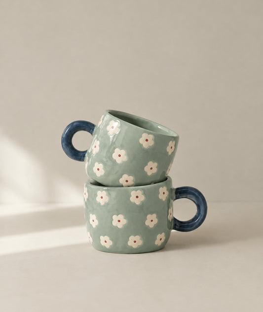 Nini Mugg Blå blomma
