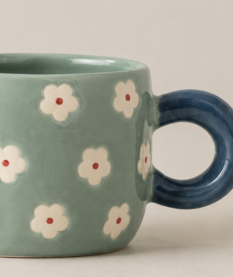 Nini Mugg Blå blomma