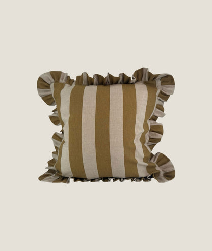 Kuddfodral Flounce Mustard Rand