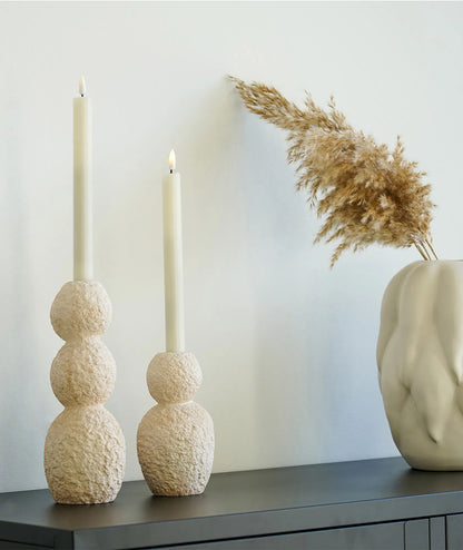 Ljushållare Natural cement 2 set Beige