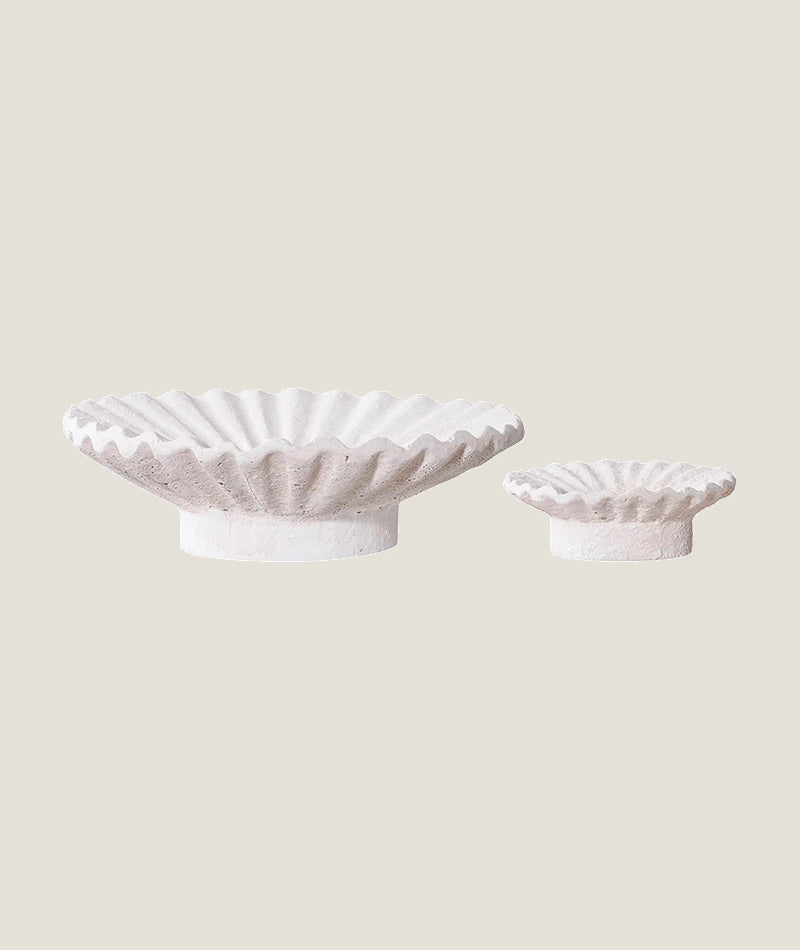 Ljusfat cement 2 set Vit