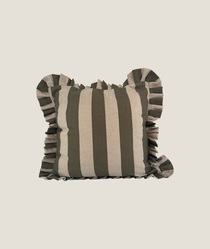 Kuddfodral Flounce Olive Rand