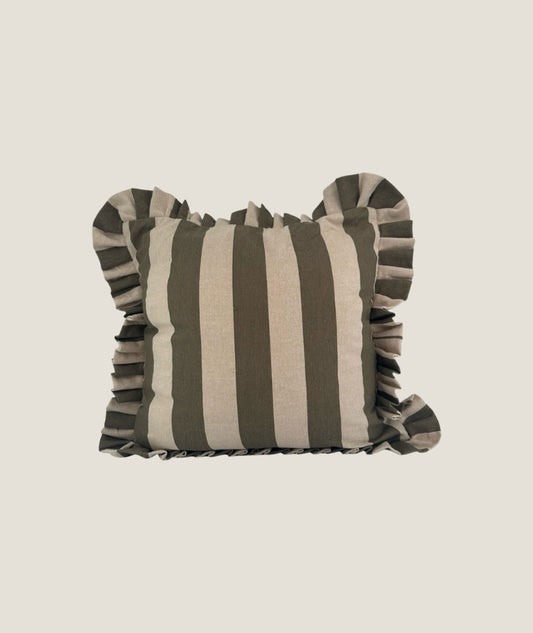 Kuddfodral Flounce Olive Rand