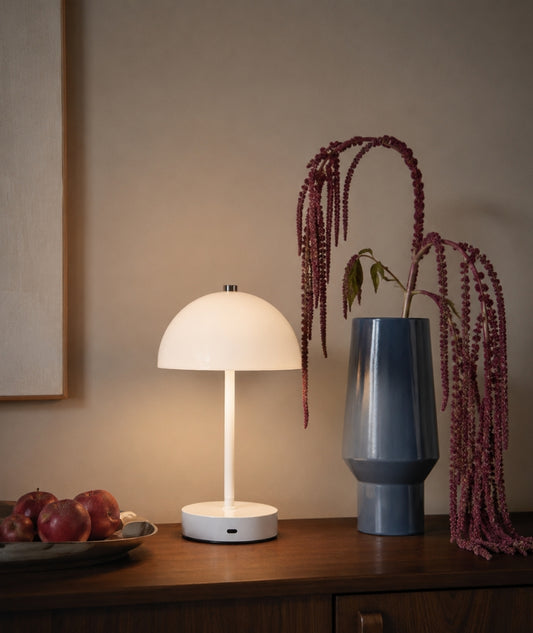 Holt LED Bordslampa uppladdningsbar Vit