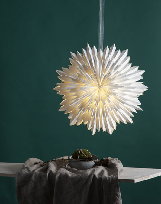 Pappersstjärna ICE vit