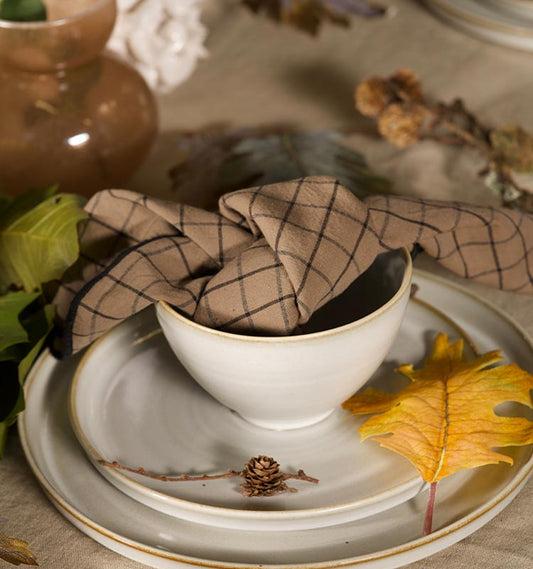 Ture servett choklad färgad rutig