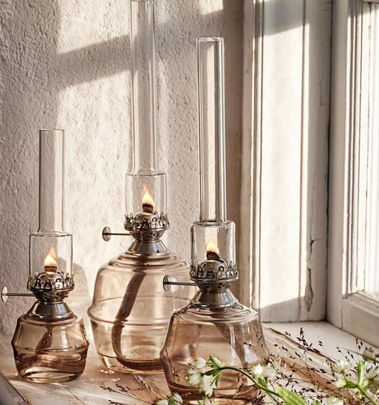 Fotogenlampa Majken Grå Nickel Stor