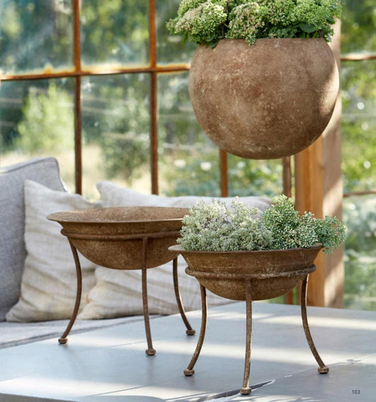 Rostfat med ben Ø20 cm