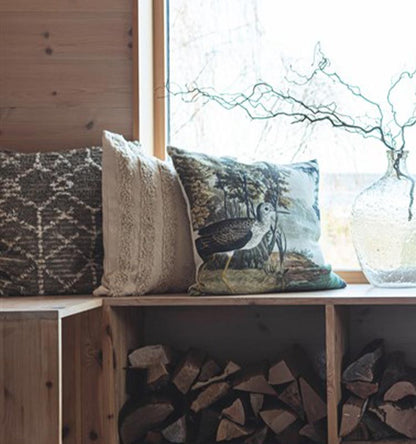 Kuddfodral Rune Creme/Grön