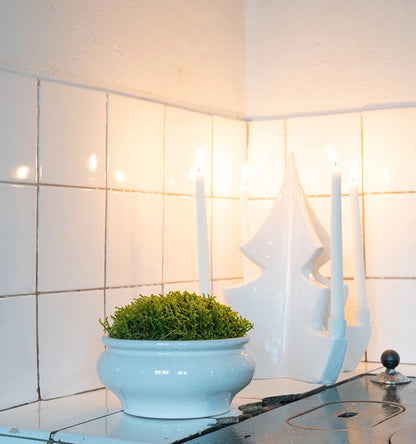 KAY Julgran med ljushållare Vitmelerad