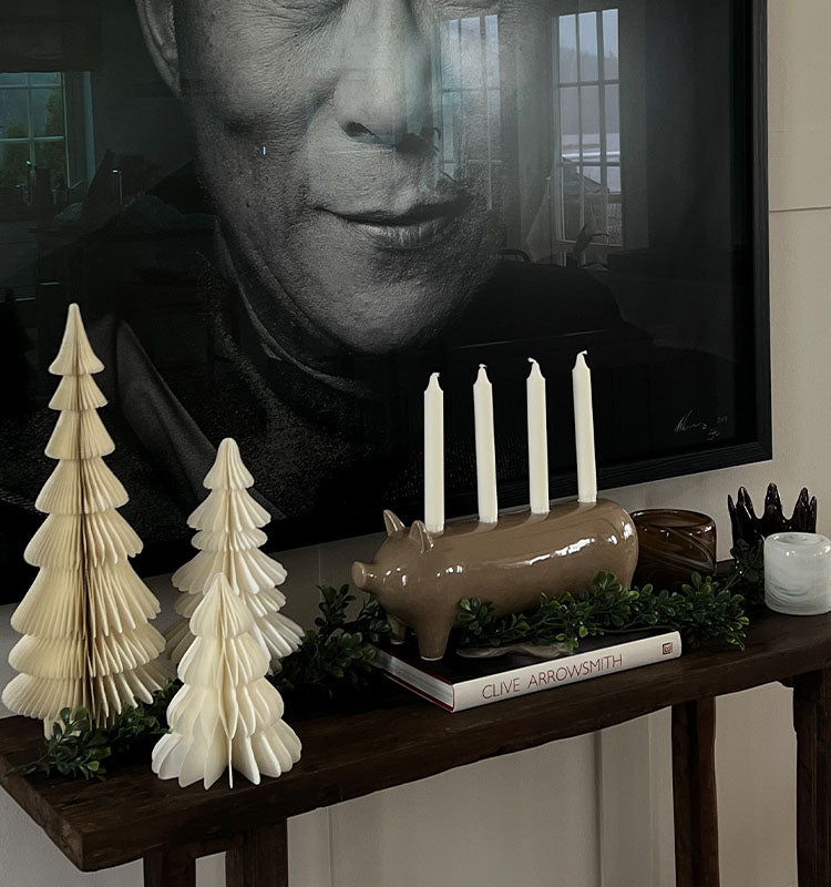 Kim Ljusstake Grisformad -  Brunmelerad